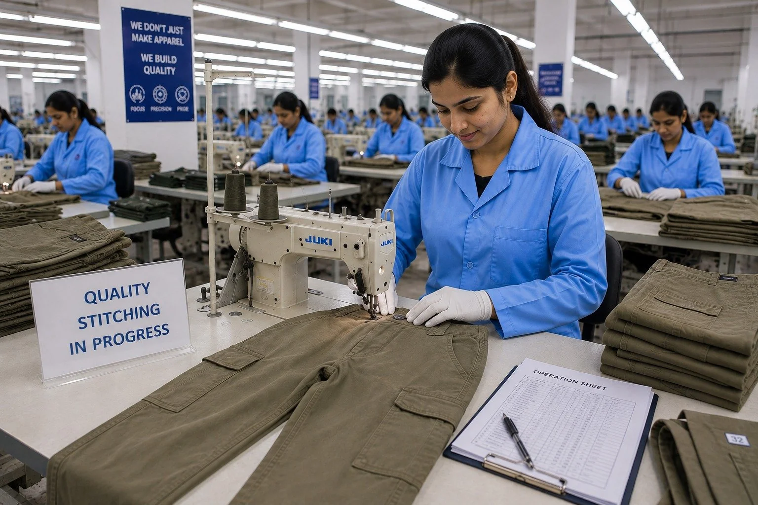 Apparel manufacturing and sewing operations