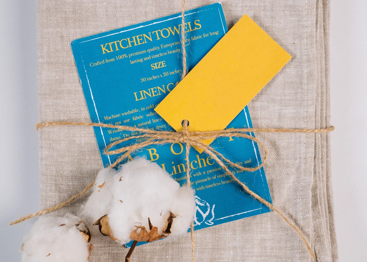 Folded household linen textiles