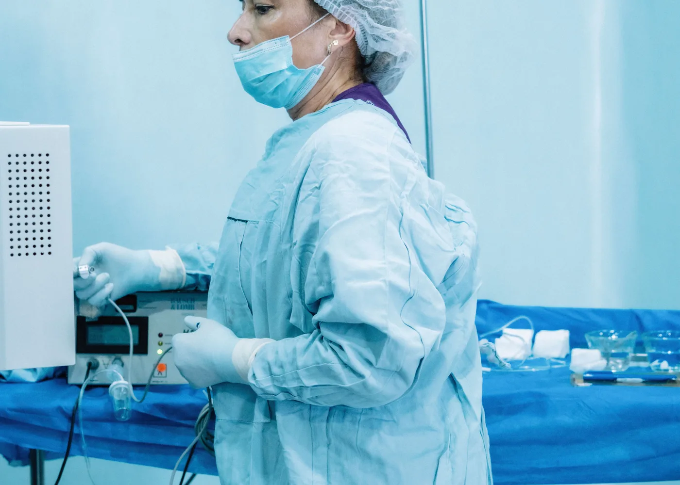 Healthcare professional in medical scrubs