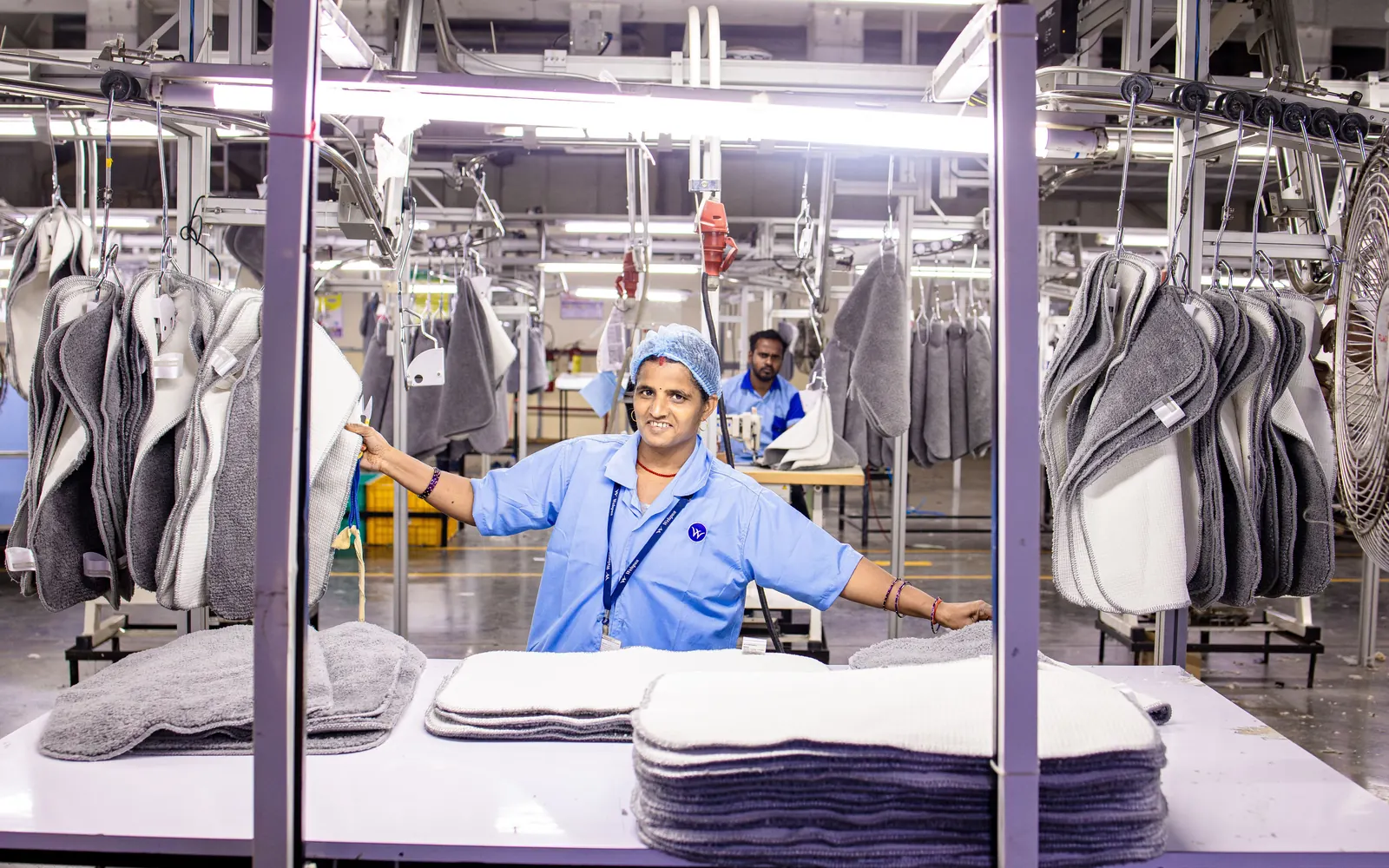 Textile quality inspection in a production facility